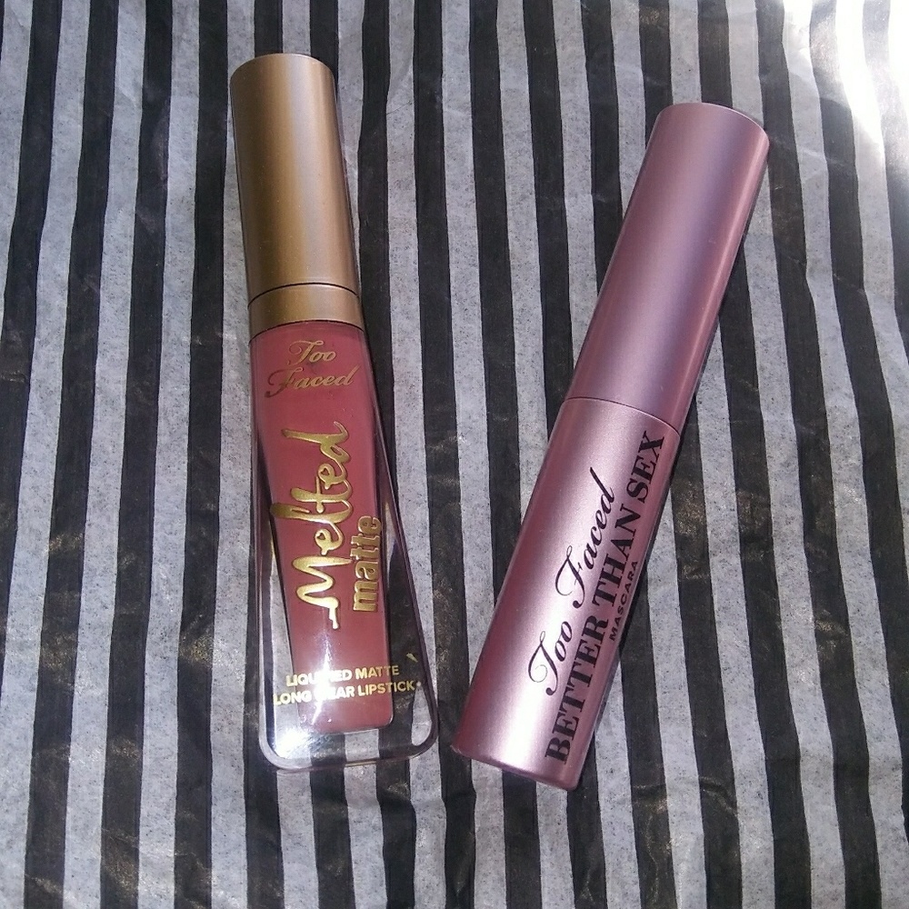 Too Faced Travel Mascara and Matte Lipstick Bundle